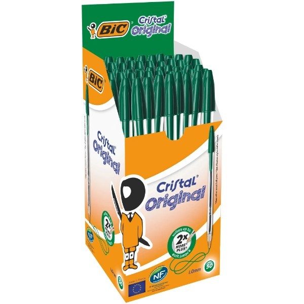 BIC CRISTAL BALL PEN - GREEN 50 PCS
