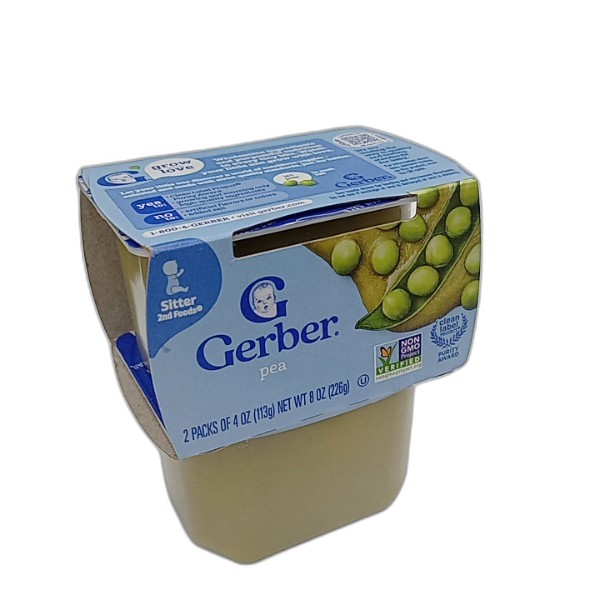 GERBER 2ND FOODS PEAS 2X113G