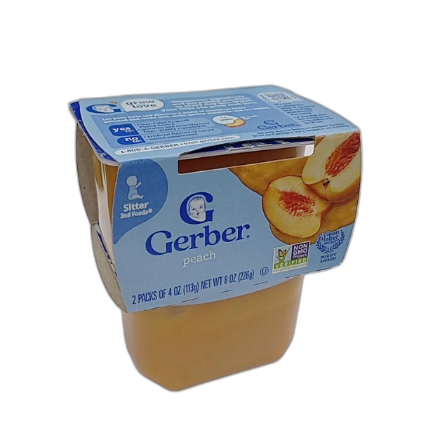 GERBER 2ND FOODS PEACHES 198G