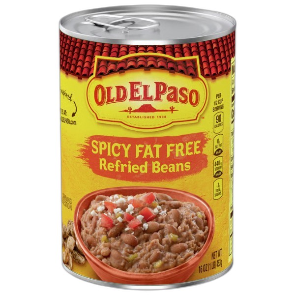 OLD EL PASO FAT FREE REFRIED BEANS 16.0OZ