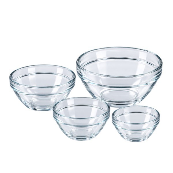 GLASS BOWL 4PCS PEGASUS