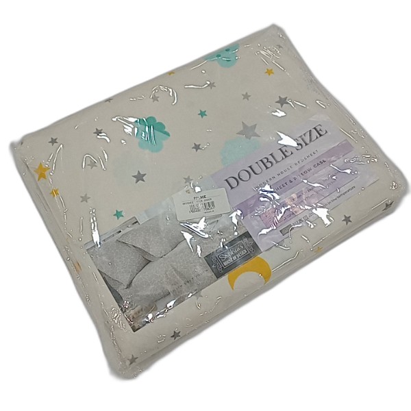 BEDSHEET 190X 200CM 2PILLOW CASE
