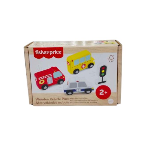 FISHER PRICE WOODEN VEHICLE PACK JCY320