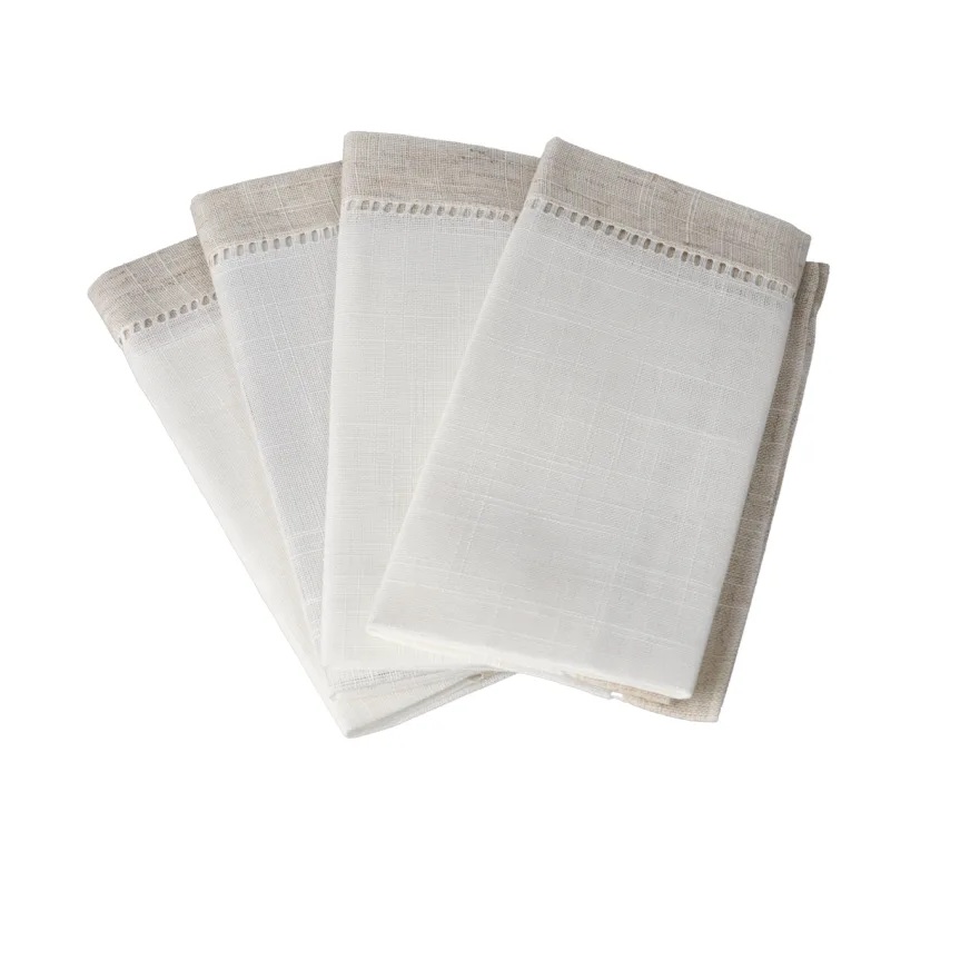 DANNYHOME NAPKINS LIGHT HEMP SET OF 4 45X45CM