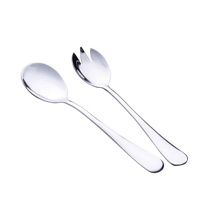 SPOON FORK SALAD STEEL 2PCS 21CM H009