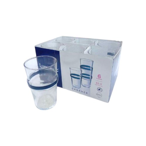 GLASS CUPS LUMINARC 6 PCS CADE.