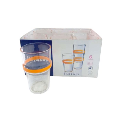 GLASS CUPS LUMINARC 6 PCS CADE.