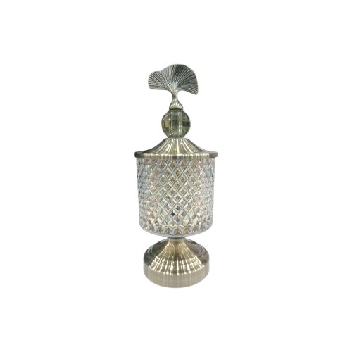 GLASS POT ROSE 1PCS DIMOND BALL