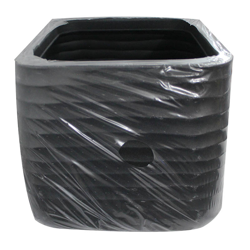 FLOWER POT 38CM BLACK GL8602B.