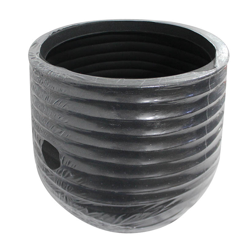 FLOWER POT 38CM BLACK GL8603B.