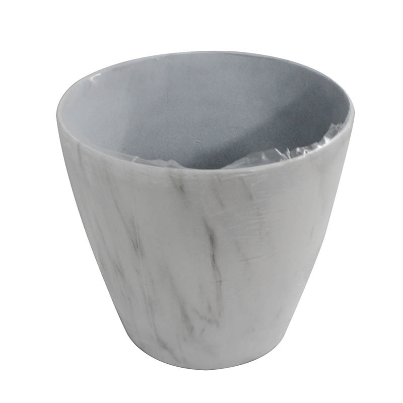 FLOWER POT 35X34CM MARBLED WHITE SL6001C