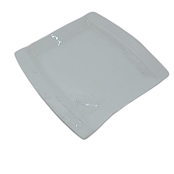 PLATE 24CM SQUARE WHITE C243