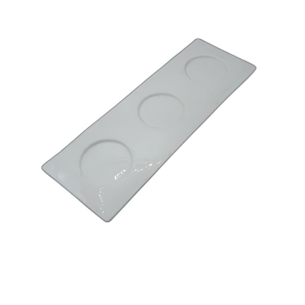 PLATE 35CM X12 RECTANGLE WHITE C63-3