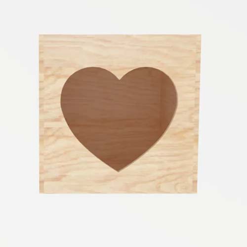 WOODEN FRAME LOVE DSN 20CM