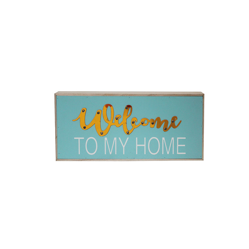 WOODEN FRAME GM9317 WELCOME TO MY HOME 34X15CM