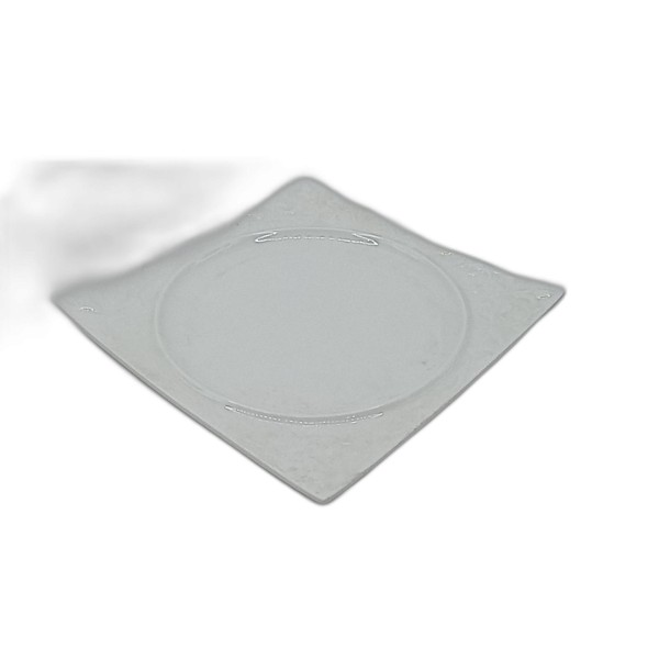 CERAMIC PLATE 17X17CM WHITE