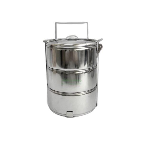 LUNCH BOX 3 LAYERS 10CM STAINLESS STEEL
