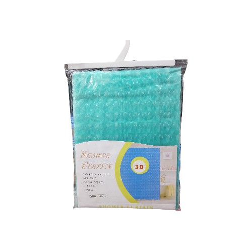 SHOWER CURTAIN 3D 180X180CM GREEN YA18