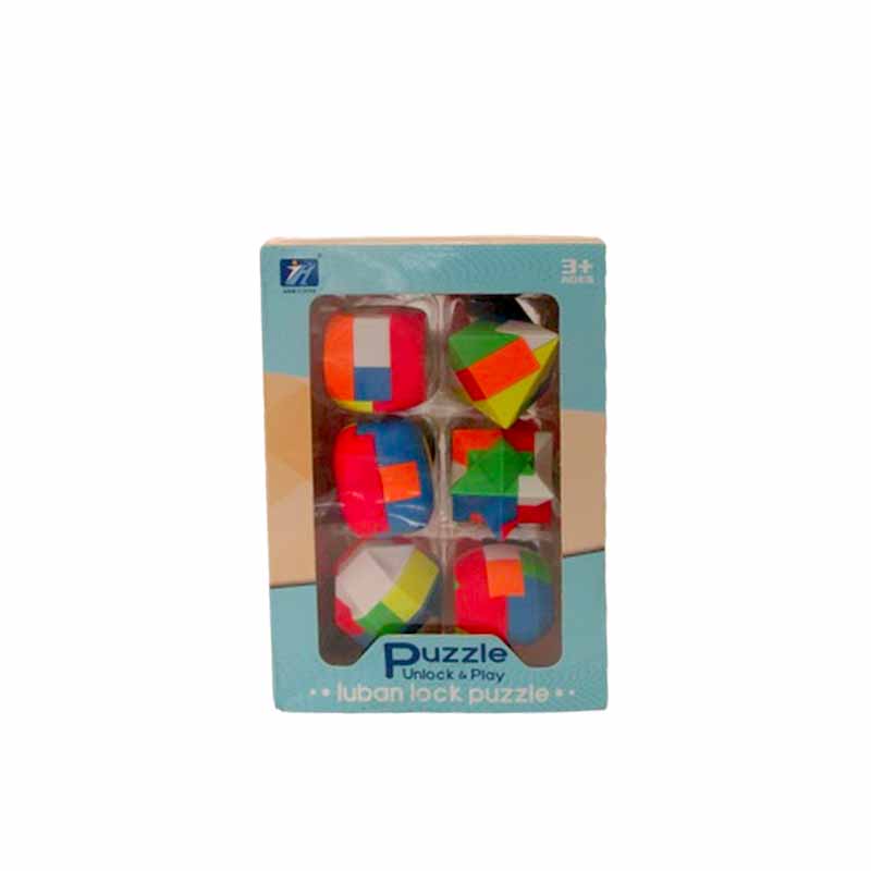 LUBAN LOCK PUZZLE 12PCS MKR589742 JIEHUI TOYS
