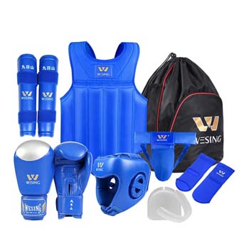 SANDA PROTECTIVE GEAR 3PCS SET RED S HJ-G11 BOXING