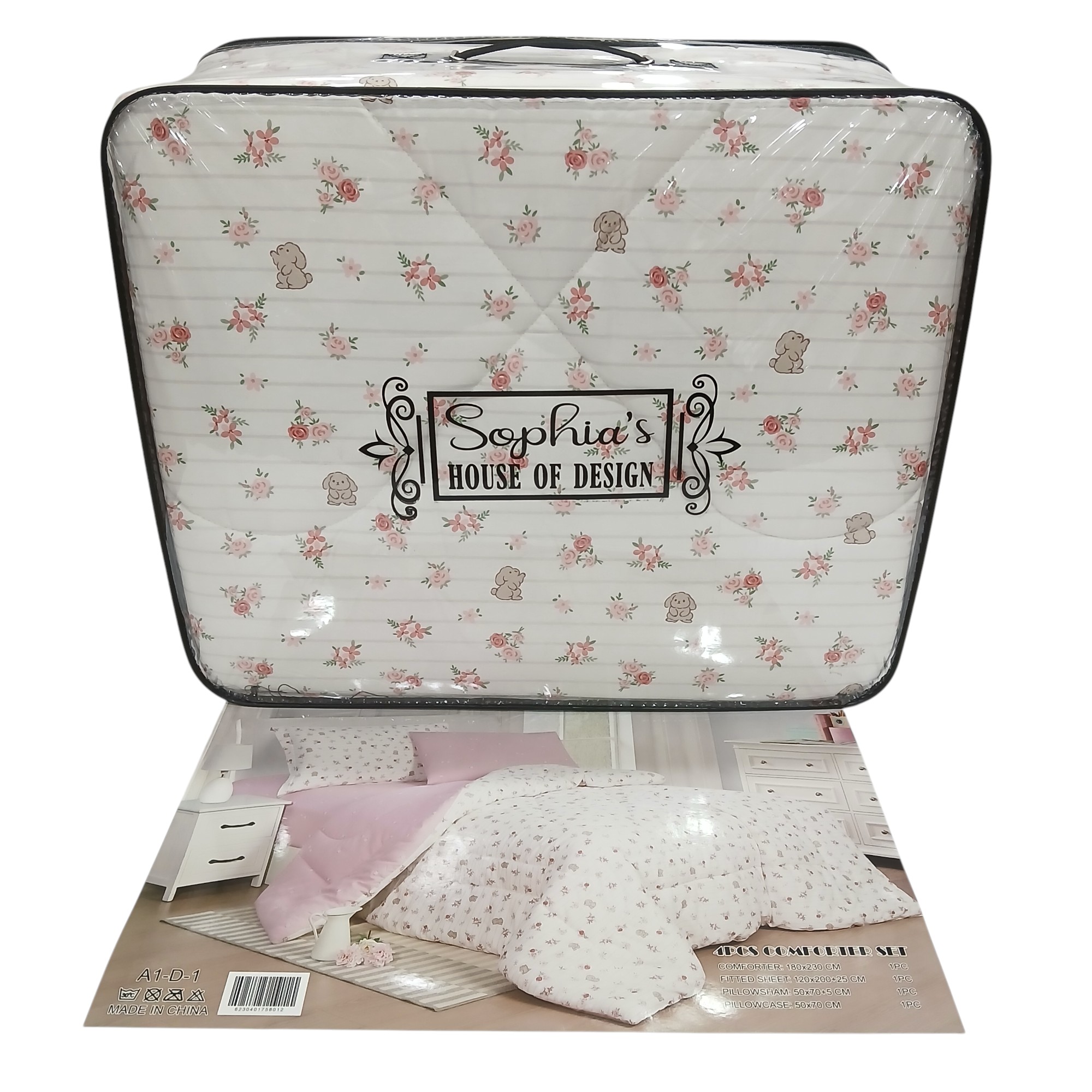 SOPHIA COMFORTER 4PCS 180X230CM A1-D-01