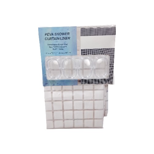 SHOWER CURTAIN 178X183CM W 12 HOOKS WS-128-803