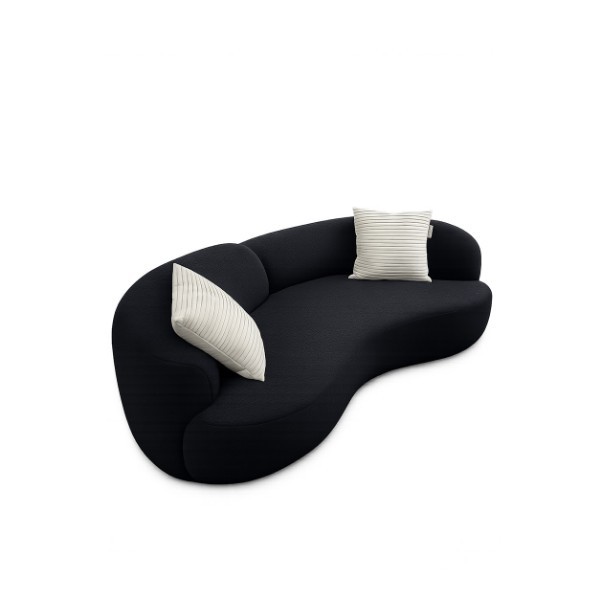 SOFA CHAIR CURVED BLACK