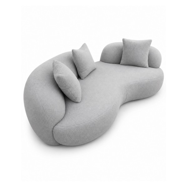 SOFA CHAIR CURVED  GREY
