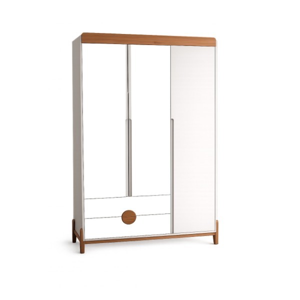 WARDROBE 3 DOORS A-B-C OFF WHITE- FREIJO- ECO WOOD