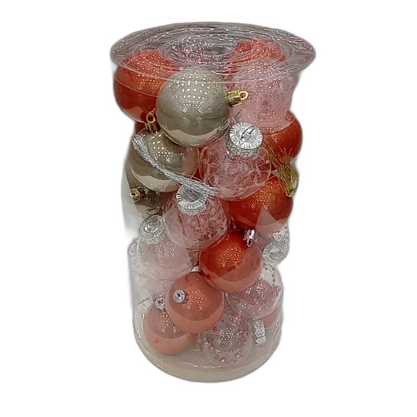 DECOR BALL 25PCS 6CM ASS