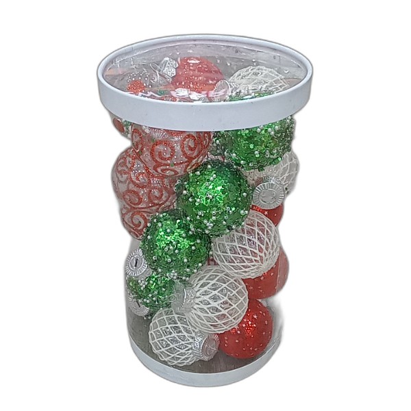 DECOR BALL 25PCS 6CM ASS