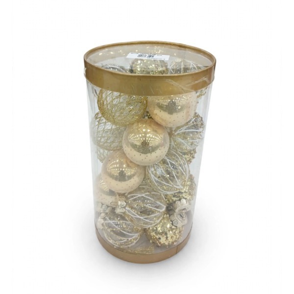 DECOR BALL 25PCS 6CM ASS
