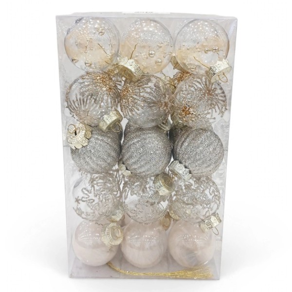 DECO BALL HANGING 6CM 30PCS