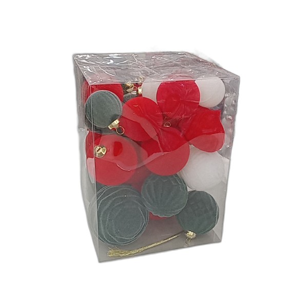 DECOR BALL HANGING 35PCS ASS
