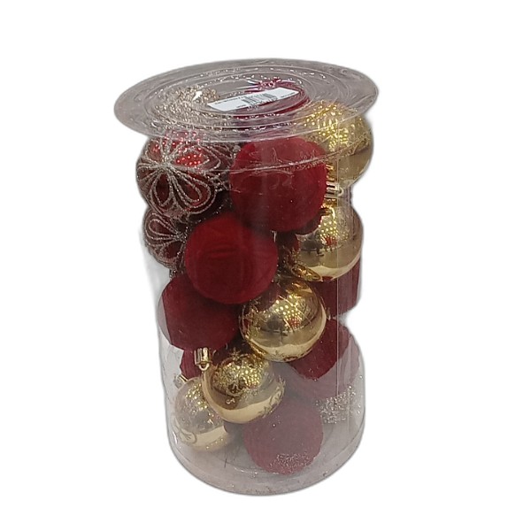 DECOR BALL 25PCS 6CM ASS