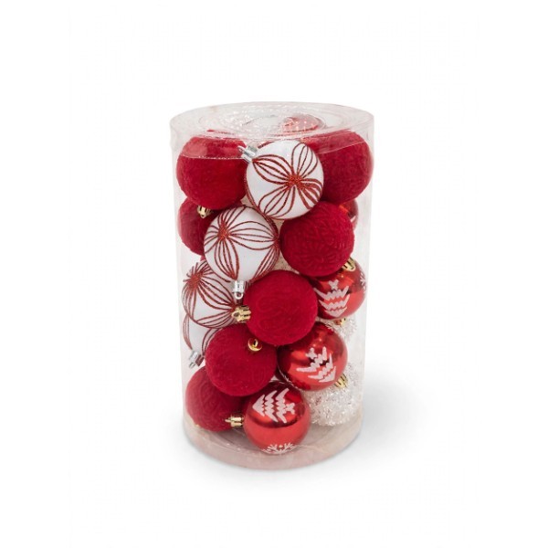 DECOR BALL 25PCS 6CM ASS