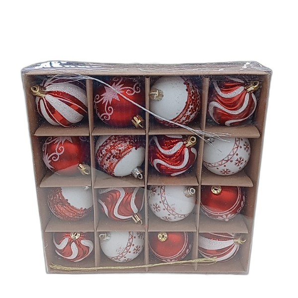 DECOR BALL 16PCS 6CM
