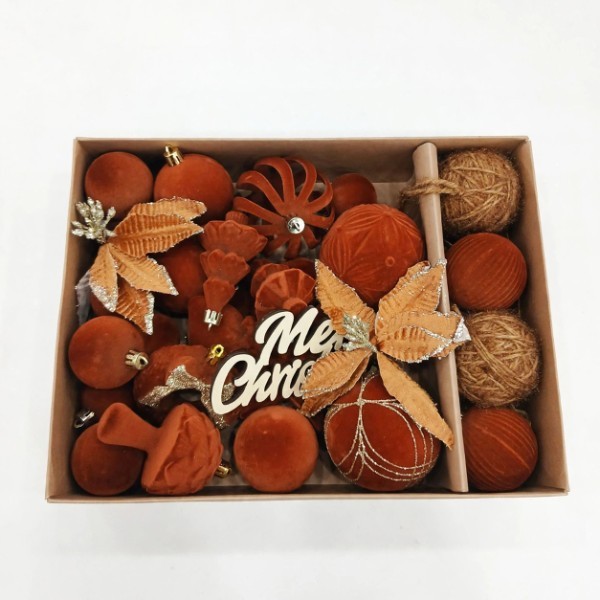DECOR BALL 38PCS CAMEL COLOR