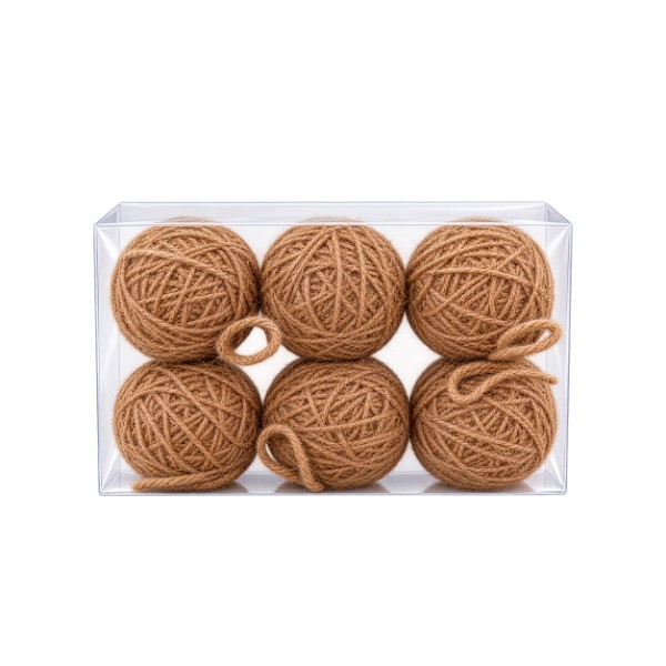 DECOR BALL 6PCS ROPE CAMEL