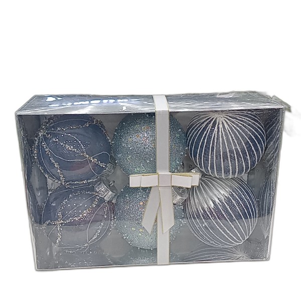 DECOR BALL HANGING 6PCS 12CM