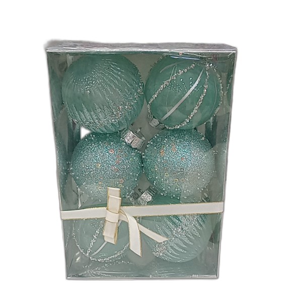 DECOR BALL HANGING 6PCS 12CM