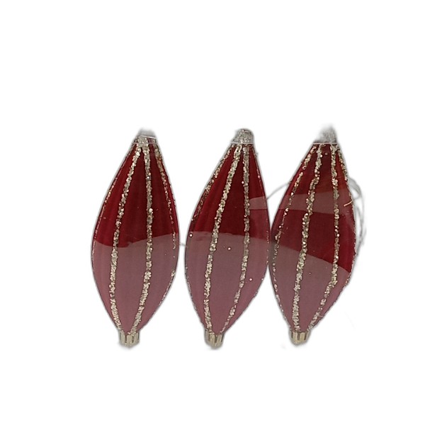 DECOR BALL 3PCS WINE