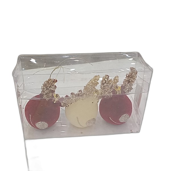 DECOR DEER HEAD HANGING 3PCS 11
