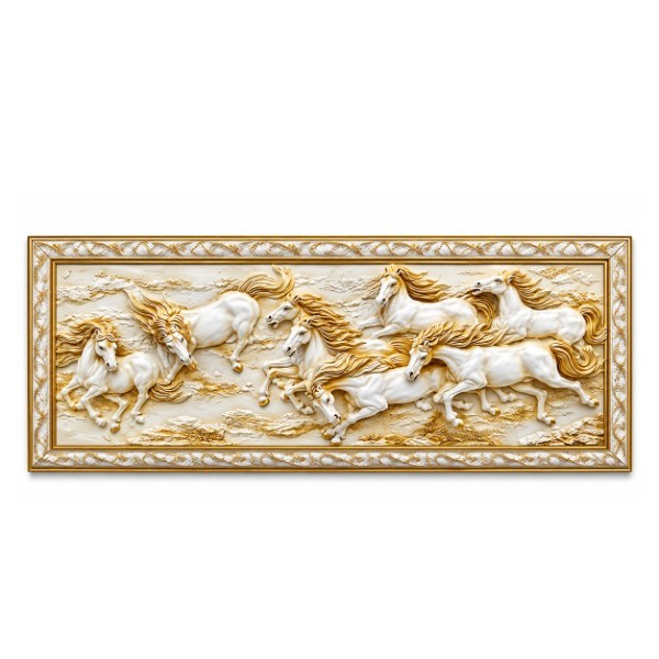 PICTURE FRAME HORSES 120X47X12C