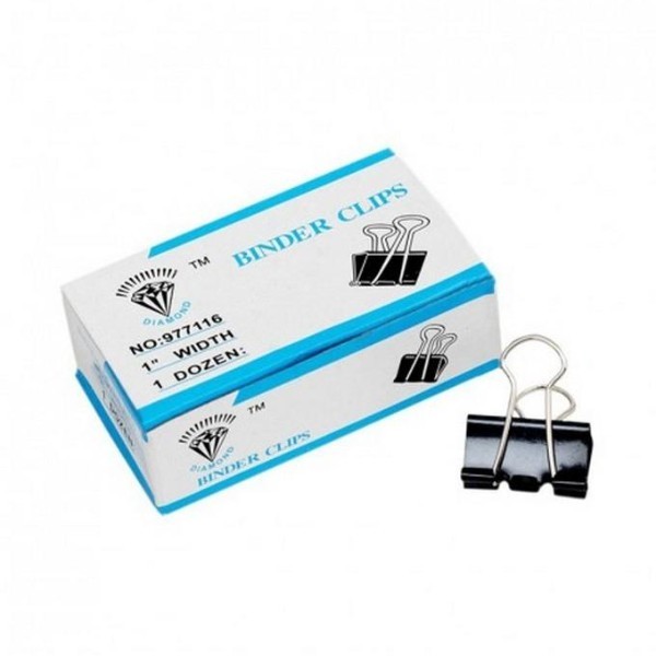 BINDER CLIP 12PCS 977116 25MM