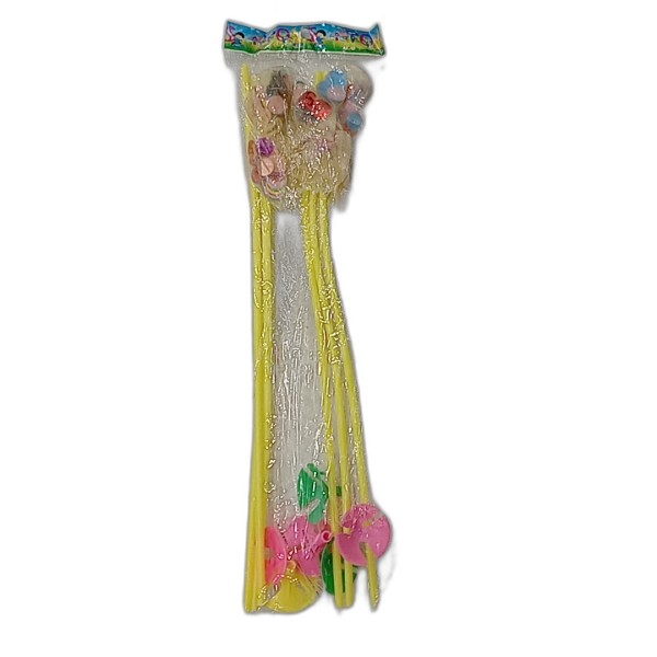 BALLOON GLITTER FILLED 6PCS W-STICK