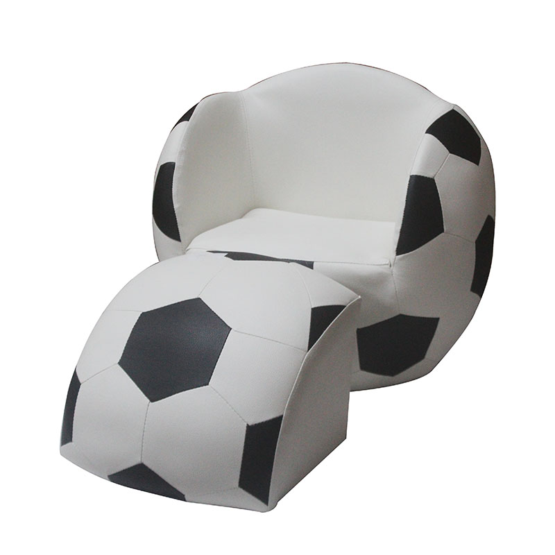 SOFA SOCCER WHITE BLK 2PCS SF-127