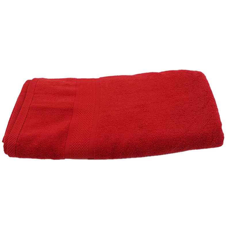 BATH TOWEL RED 90X180CM 2PLY RED 90X180CM
