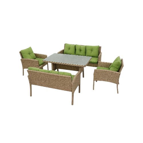 SOFA DINING SET 5PCS LUC-161-C (1+1+2+3+T)