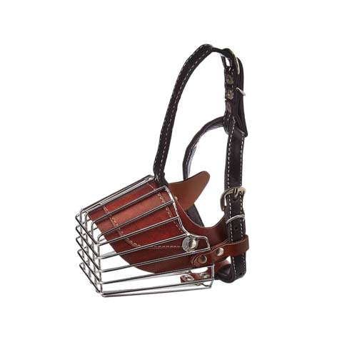 MASK DOG MOUTH LEATHER STEEL NO 4